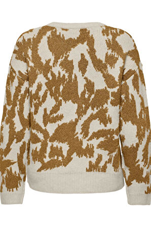 ONLY Gigi LS Glitter O-Neck Kadın Triko Kazak – Işıltılı Bisiklet Yaka 