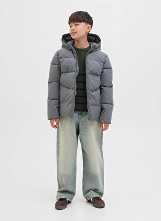 Jack & Jones Gri Erkek Çocuk Şişme Mont 12283847
