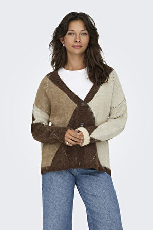 ONLNOEME JQ LS LIFE CARDI V-NECK KNT 