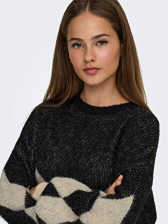 15353226 ONLNOEME LIFE LS JQ O-NECK KNT