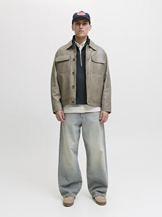 Jack Jones Norrebro Fermuarlı Yaka Relax Fit Erkek Sweat 12282899