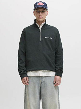 Jack Jones Norrebro Fermuarlı Yaka Relax Fit Erkek Sweat 12282899