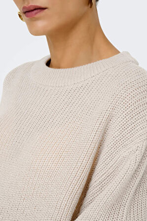 Only Kadın Onlmılouz Bisiklet Yaka Örme Kazak 15361110 Ekru