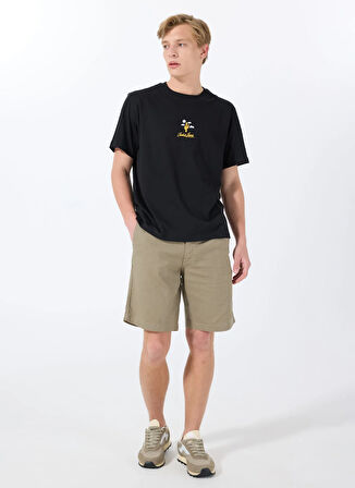 Jack & Jones Bisiklet Yaka Siyah Erkek T-Shirt 12288513_JORCACTUS TEE SS CREW NECK
