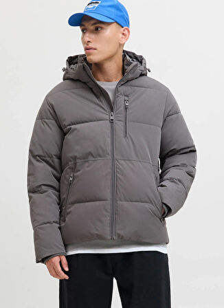 Jack & Jones Gri Erkek Mont 12278792_JJEOWEN PUFFER SN