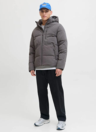 Jack & Jones Gri Erkek Mont 12278792_JJEOWEN PUFFER SN