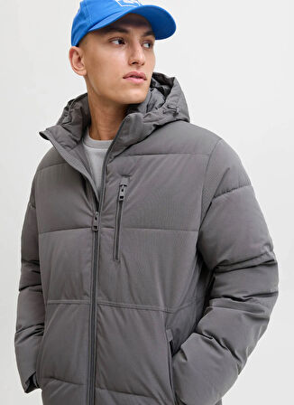 Jack & Jones Gri Erkek Mont 12278792_JJEOWEN PUFFER SN