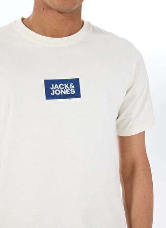 Jack & Jones Bisiklet Yaka Beyaz Erkek T-Shirt 12288519_JPRBLUZOEY TEE SS CREW NEC