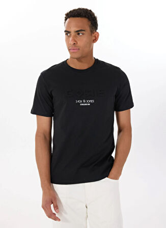 Jack & Jones Bisiklet Yaka Siyah Erkek T-Shirt 12288526_JCOBEYOND TEE SS CREW NECK
