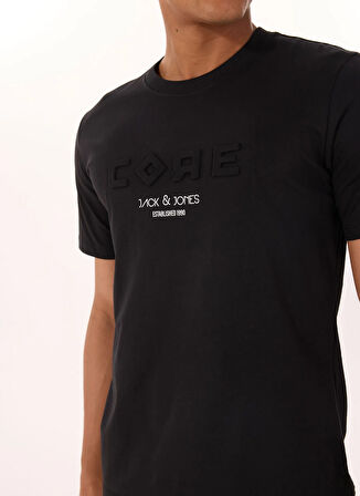 Jack & Jones Bisiklet Yaka Siyah Erkek T-Shirt 12288526_JCOBEYOND TEE SS CREW NECK