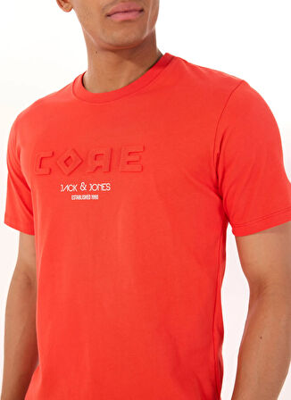 Jack & Jones Bisiklet Yaka Kırmızı Erkek T-Shirt 12288526_JCOBEYOND TEE SS CREW NECK