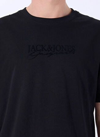 Jack & Jones Bisiklet Yaka Siyah Erkek T-Shirt 12288567_JORBRAND TEE SS CREW NECK