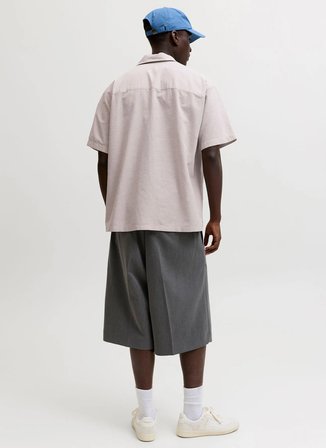 Jack & Jones Bej Erkek Regular Fit Gömlek 12288594 JJEBREEZE RESORT SHIRT