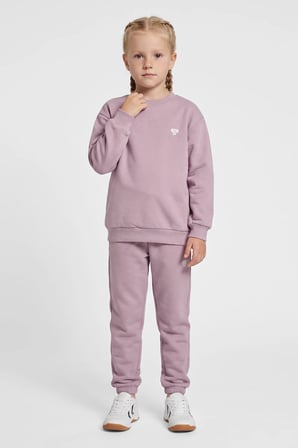 Hummel Pamuklu Logolu Loose Fit Bisiklet Yaka Sweat Unisex Çocuk SWEAT 232950-3337 AÇIK MOR