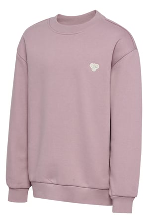 Hummel Pamuklu Logolu Loose Fit Bisiklet Yaka Sweat Unisex Çocuk SWEAT 232950-3337 AÇIK MOR