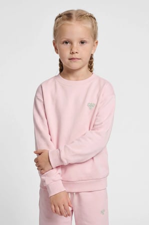 Hummel Pamuklu Loose Fit Bisiklet Yaka Sweat Kız Çocuk SWEAT 232950-3333 PEMBE