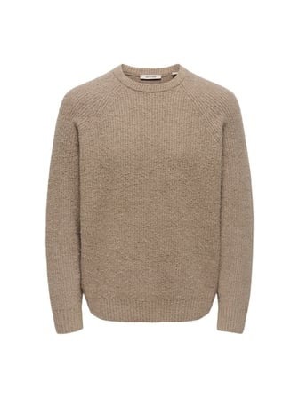 ONSDALE RLX LS RAGLAN KNIT Erkek Gray Kazak - 22035118
