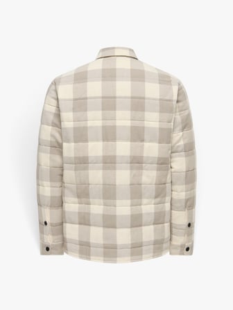 ONSGUDMUND CHECK SHACKET VD Erkek Beyaz Gömlek - 4909261