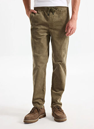 Only & Sons Normal Yağ Yeşili Erkek Chino Pantolon ONSLINUS TAP CORDUROY 0185 PANT NOO