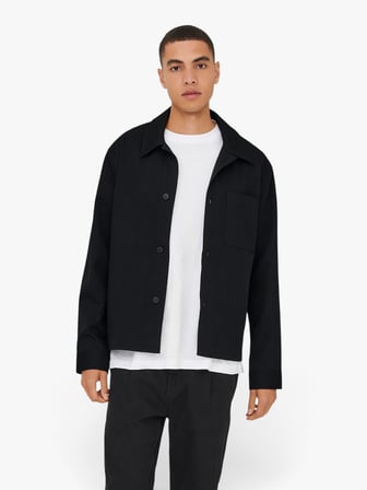 ONSMIRO REG 0346 OVERSHIRT FRML Erkek Siyah Gömlek - 22034289