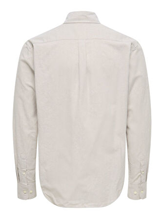 ONSGATON REG LS SHIRT 0360 FRML Erkek Gri Gömlek - 22034511