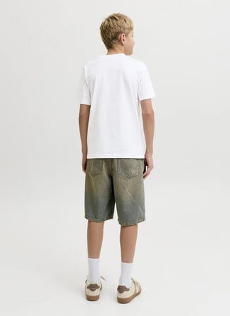 Jack & Jones Beyaz Erkek Çocuk Baskılı T-Shirt 12289947