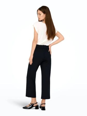 Only OnlPoptrash Life MW Straight Culotte Pant Kadın Pantolon Siyah (15365375)