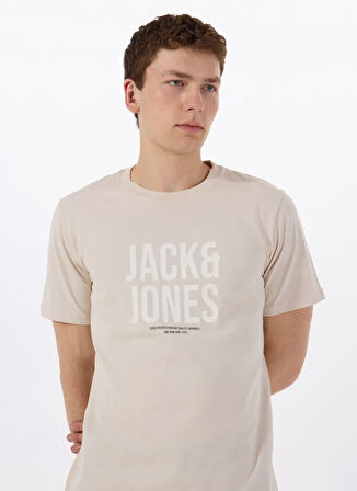 Jack & Jones Bisiklet Yaka Taş Erkek T-Shirt 12288525_JCOTONAL TEE SS CREW NECK