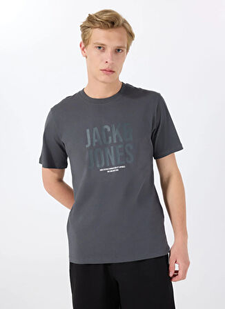 Jack & Jones Bisiklet Yaka Füme Erkek T-Shirt 12288525_JCOTONAL TEE SS CREW NECK