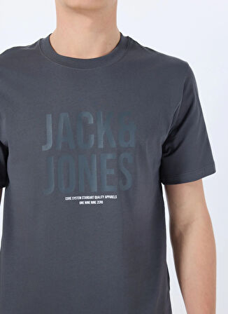 Jack & Jones Bisiklet Yaka Füme Erkek T-Shirt 12288525_JCOTONAL TEE SS CREW NECK