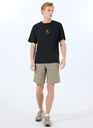 Jack & Jones Bisiklet Yaka Siyah Erkek T-Shirt 12288517_JORANIMAL TEE SS CREW NECK