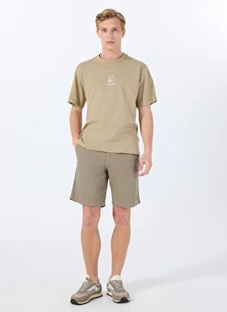 Jack & Jones Bisiklet Yaka Bej Erkek T-Shirt 12288517_JORANIMAL TEE SS CREW NECK