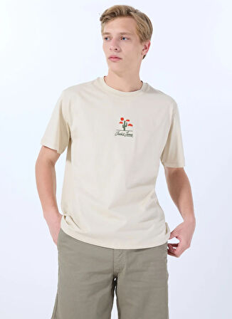Jack & Jones Bisiklet Yaka Gri Erkek T-Shirt 12288513_JORCACTUS TEE SS CREW NECK