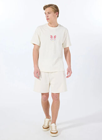Jack & Jones Bisiklet Yaka Beyaz Erkek T-Shirt 12288568_JORDRAGON TEE SS CREW NECK