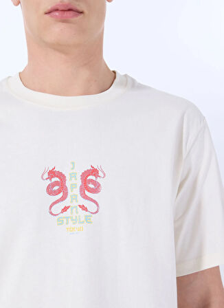 Jack & Jones Bisiklet Yaka Beyaz Erkek T-Shirt 12288568_JORDRAGON TEE SS CREW NECK