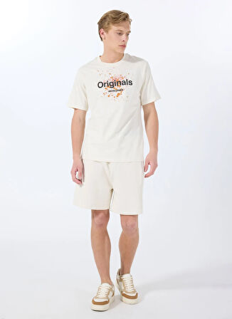 Jack & Jones Bisiklet Yaka Beyaz Erkek T-Shirt 12288515_JORSPLASH TEE SS CREW NECK