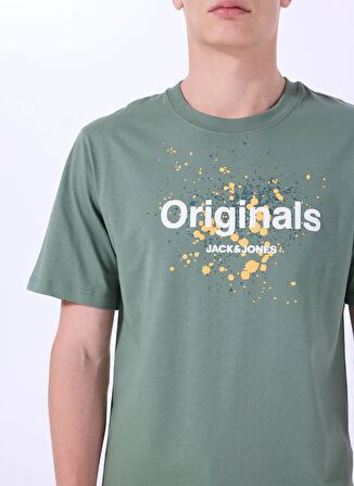 Jack & Jones Bisiklet Yaka Koyu Yeşil Erkek T-Shirt 12288515_JORSPLASH TEE SS CREW NECK