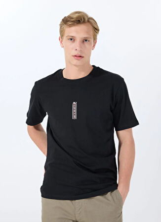 Jack & Jones Bisiklet Yaka Siyah Erkek T-Shirt 12288527_JCOAIR TEE SS CREW NECK BS