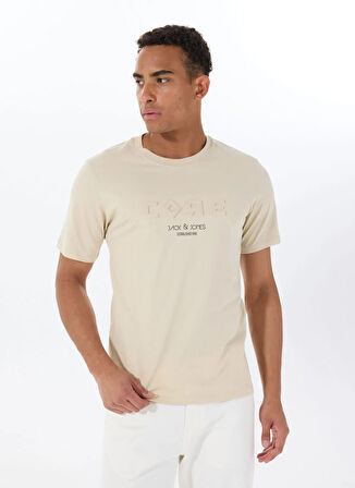 Jack & Jones Bisiklet Yaka Gri Erkek T-Shirt 12288526_JCOBEYOND TEE SS CREW NECK