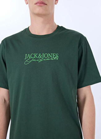 Jack & Jones Bisiklet Yaka Koyu Yeşil Erkek T-Shirt 12288567_JORBRAND TEE SS CREW NECK