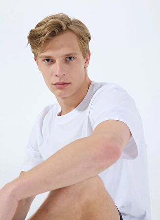 Jack & Jones Bisiklet Yaka Beyaz Erkek T-Shirt 12288567_JORBRAND TEE SS CREW NECK