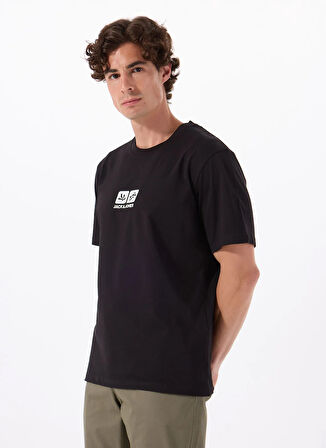 Jack & Jones Bisiklet Yaka Siyah Erkek T-Shirt 12288516_JORMINDFUL TEE SS CREW NEC