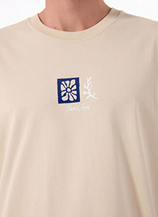 Jack & Jones Bisiklet Yaka Gri Erkek T-Shirt 12288516_JORMINDFUL TEE SS CREW NEC