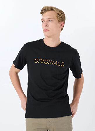 Jack & Jones Bisiklet Yaka Siyah Erkek T-Shirt 12288566_JORX90 TEE SS CREW NECK BS