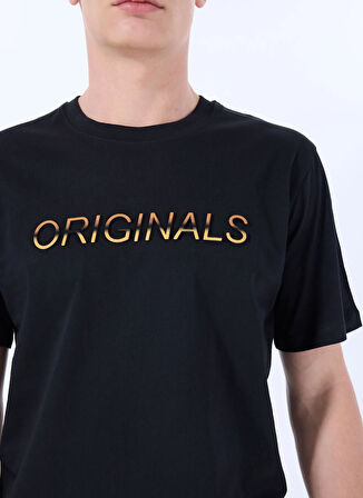 Jack & Jones Bisiklet Yaka Siyah Erkek T-Shirt 12288566_JORX90 TEE SS CREW NECK BS