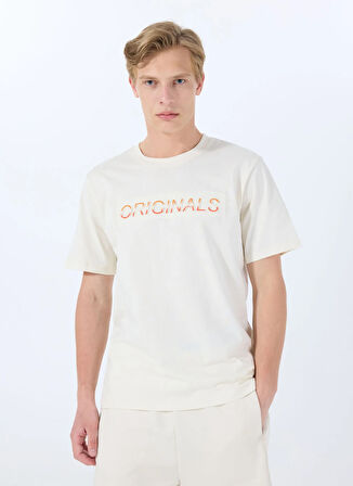 Jack & Jones Bisiklet Yaka Koyu Beyaz Erkek T-Shirt 12288566_JORX90 TEE SS CREW NECK BS