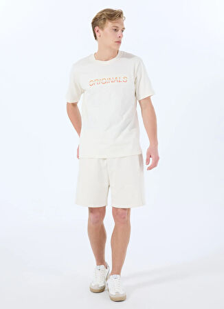 Jack & Jones Bisiklet Yaka Koyu Beyaz Erkek T-Shirt 12288566_JORX90 TEE SS CREW NECK BS