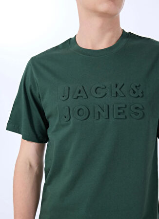 Jack & Jones Bisiklet Yaka Koyu Yeşil Erkek T-Shirt 12288523_JPRBLUPACER TEE SS CREW NE