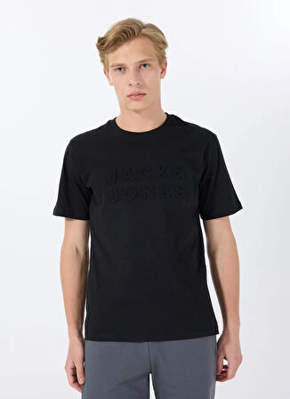 Jack & Jones Bisiklet Yaka Siyah Erkek T-Shirt 12288523_JPRBLUPACER TEE SS CREW NE