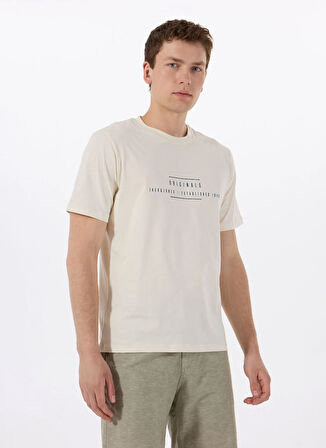 Jack & Jones Bisiklet Yaka Beyaz Erkek T-Shirt 12288375_JORREMINDER TEE SS CREW NE